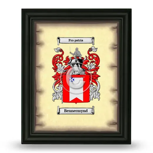 Bennermynd Coat of Arms Framed - Black