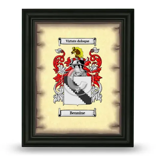Bennine Coat of Arms Framed - Black