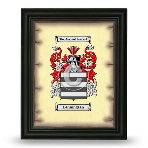 Benningsen Coat of Arms Framed - Black
