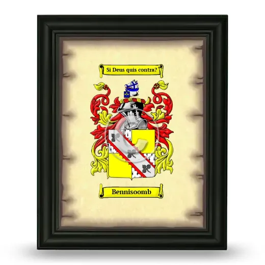 Bennisoomb Coat of Arms Framed - Black