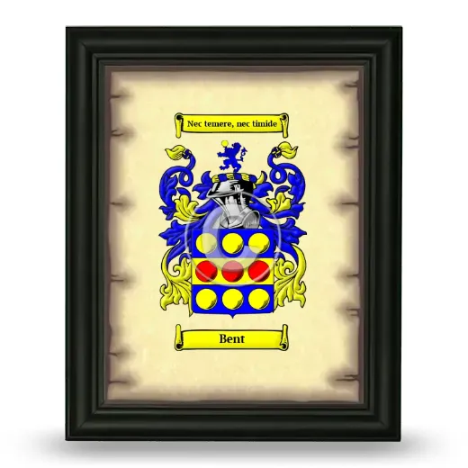 Bent Coat of Arms Framed - Black