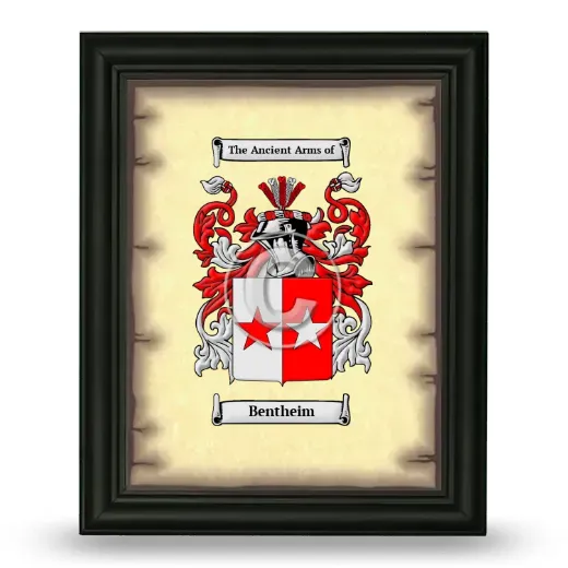 Bentheim Coat of Arms Framed - Black