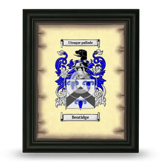 Bentidge Coat of Arms Framed - Black