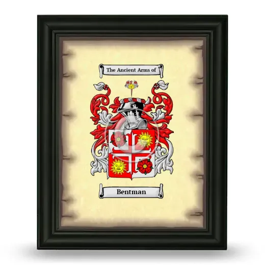 Bentman Coat of Arms Framed - Black