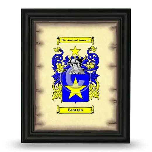 Bentzen Coat of Arms Framed - Black