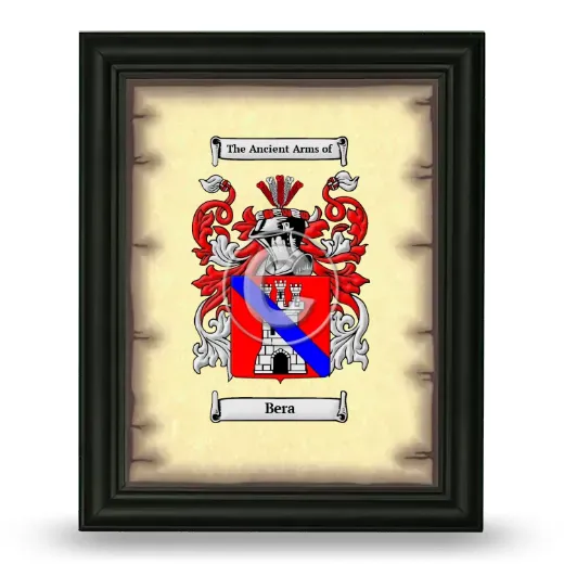 Bera Coat of Arms Framed - Black