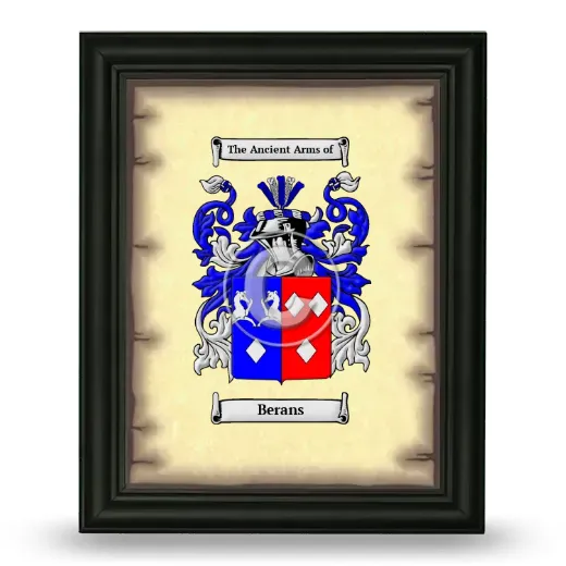Berans Coat of Arms Framed - Black