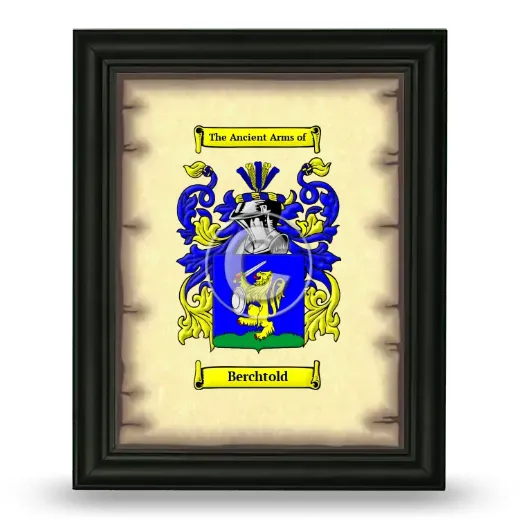 Berchtold Coat of Arms Framed - Black