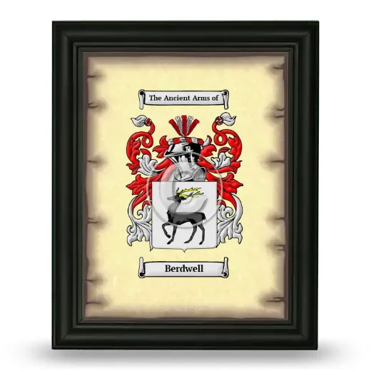 Berdwell Coat of Arms Framed - Black