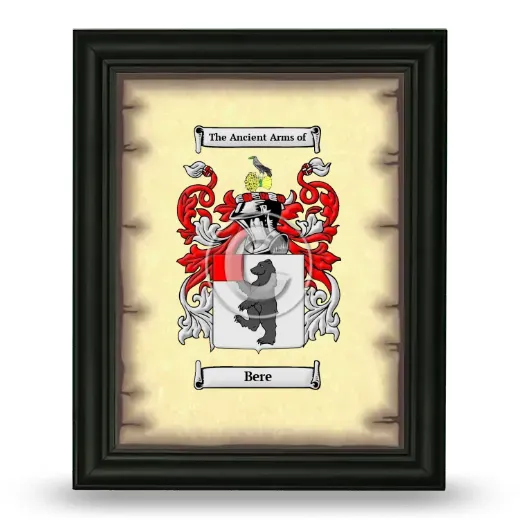 Bere Coat of Arms Framed - Black