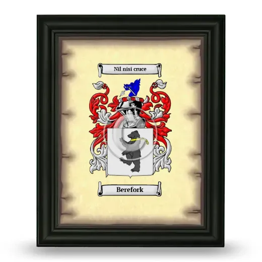 Berefork Coat of Arms Framed - Black