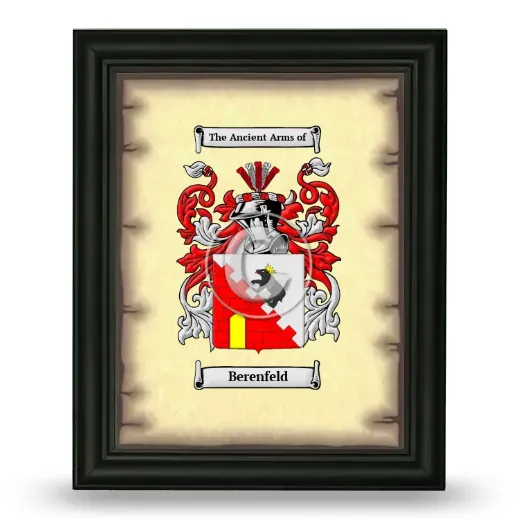 Berenfeld Coat of Arms Framed - Black