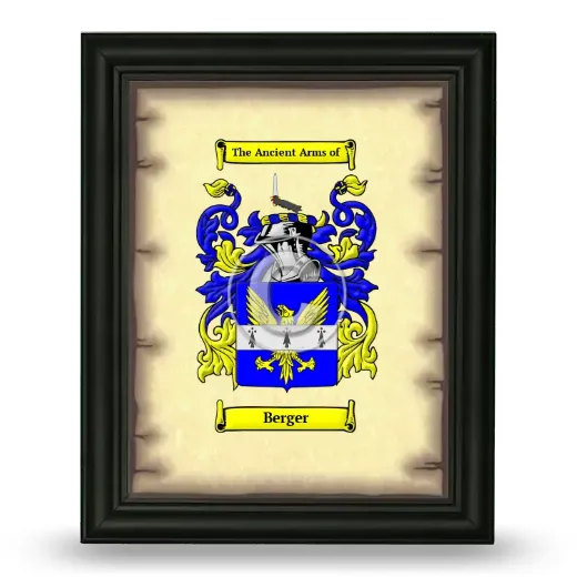 Berger Coat of Arms Framed - Black