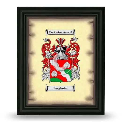 Bergheim Coat of Arms Framed - Black
