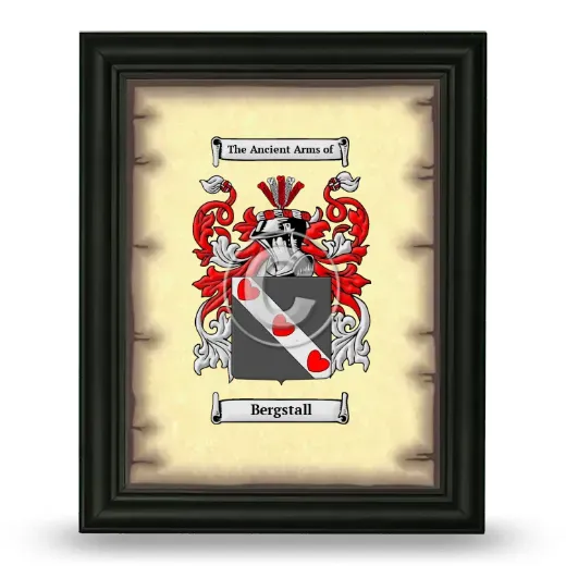 Bergstall Coat of Arms Framed - Black
