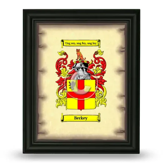 Berkey Coat of Arms Framed - Black