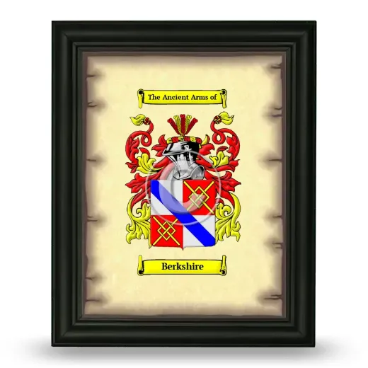 Berkshire Coat of Arms Framed - Black