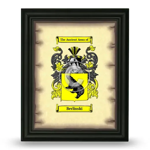 Berlinski Coat of Arms Framed - Black