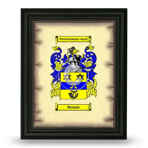 Bermis Coat of Arms Framed - Black