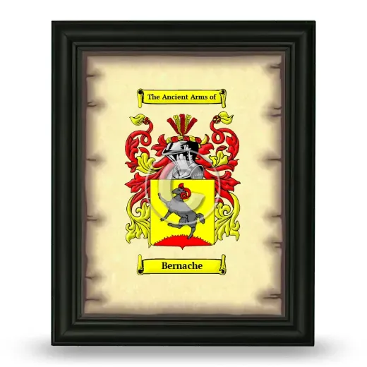 Bernache Coat of Arms Framed - Black