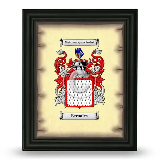 Bernales Coat of Arms Framed - Black