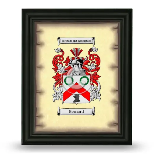 Bernard Coat of Arms Framed - Black