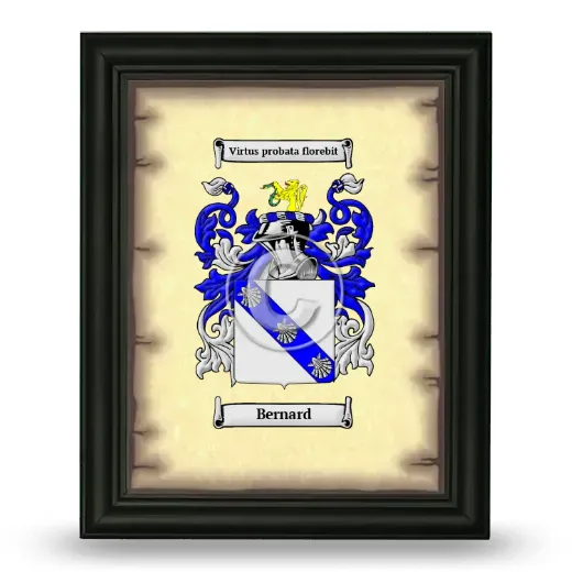 Bernard Coat of Arms Framed - Black