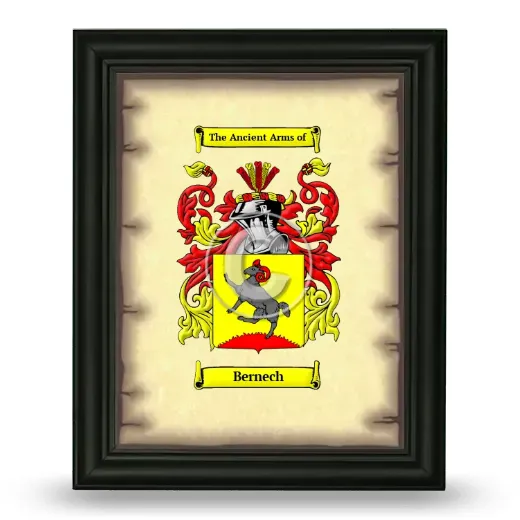 Bernech Coat of Arms Framed - Black