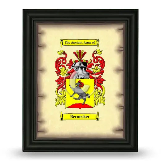 Bernecker Coat of Arms Framed - Black