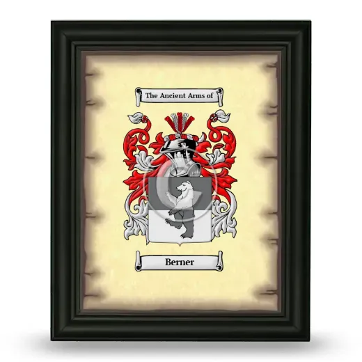 Berner Coat of Arms Framed - Black