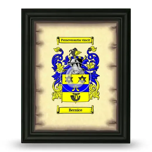 Bernice Coat of Arms Framed - Black