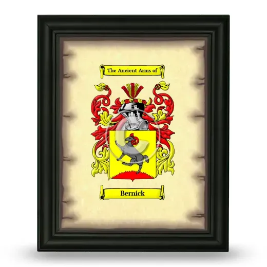 Bernick Coat of Arms Framed - Black