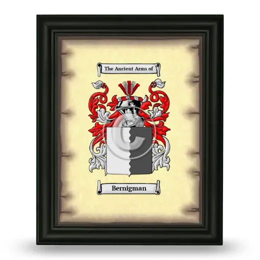 Bernigman Coat of Arms Framed - Black