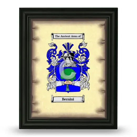 Bernini Coat of Arms Framed - Black