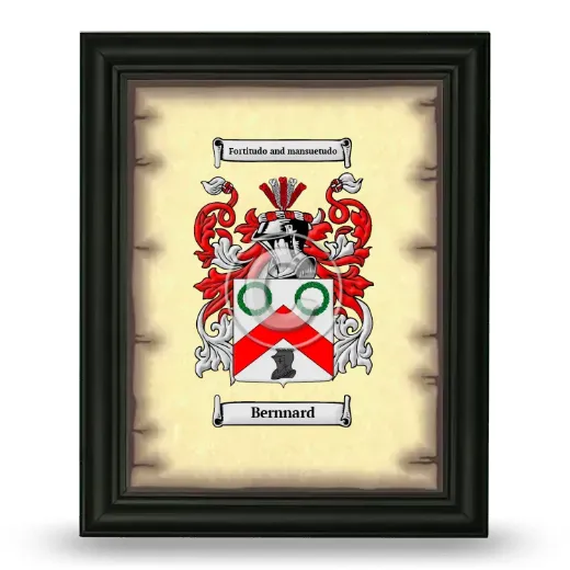 Bernnard Coat of Arms Framed - Black