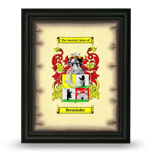 Bernrieder Coat of Arms Framed - Black