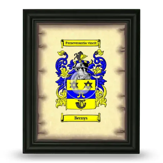 Bernys Coat of Arms Framed - Black