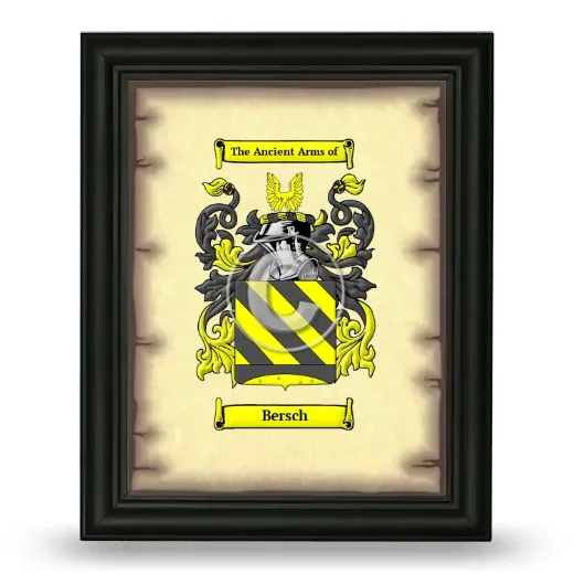 Bersch Coat of Arms Framed - Black