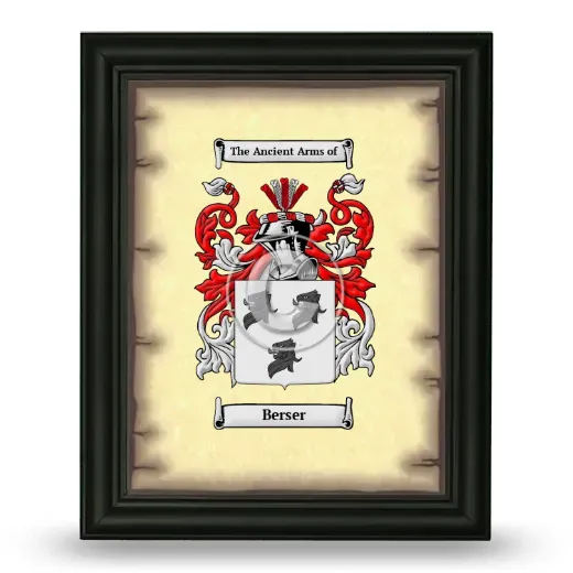 Berser Coat of Arms Framed - Black
