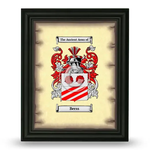 Berss Coat of Arms Framed - Black