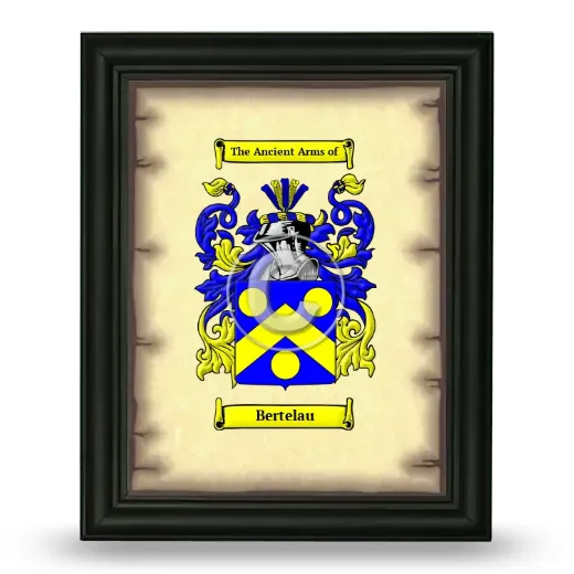 Bertelau Coat of Arms Framed - Black