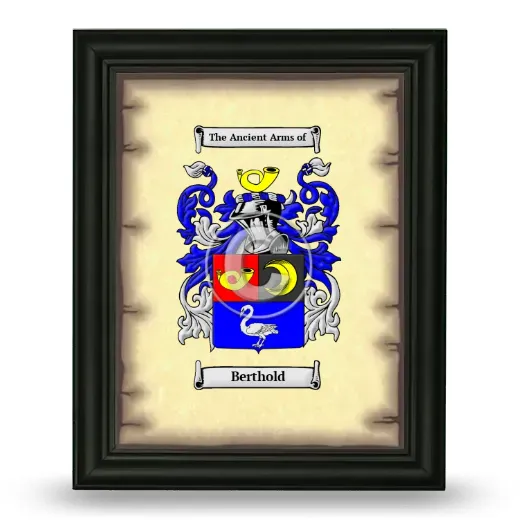 Berthold Coat of Arms Framed - Black