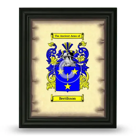 Bertilsson Coat of Arms Framed - Black