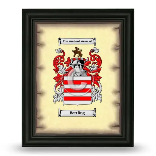 Bertling Coat of Arms Framed - Black
