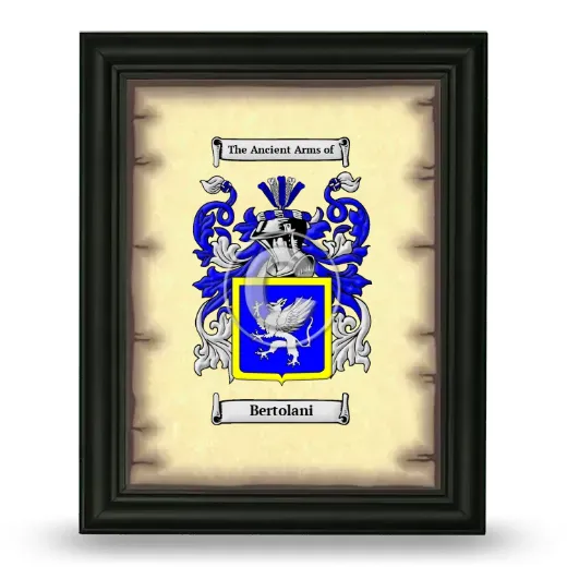 Bertolani Coat of Arms Framed - Black