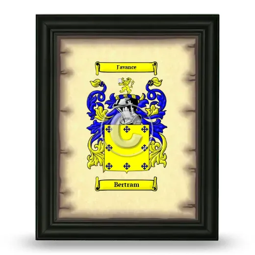 Bertram Coat of Arms Framed - Black