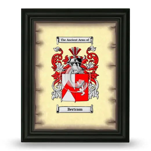 Bertram Coat of Arms Framed - Black