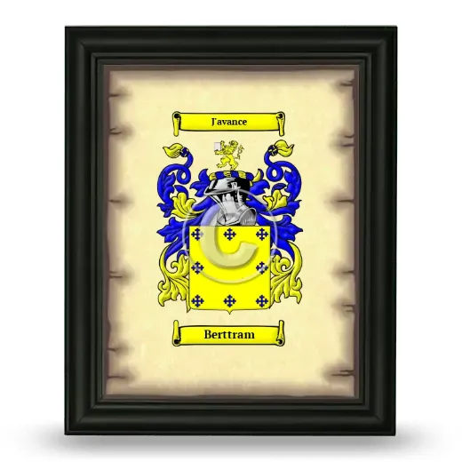 Berttram Coat of Arms Framed - Black
