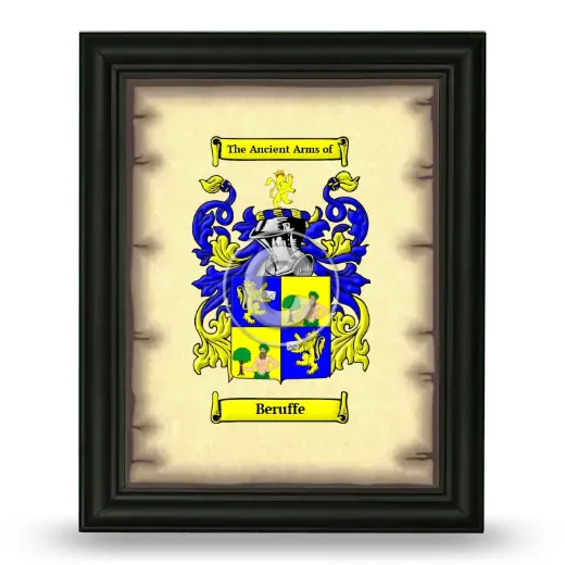 Beruffe Coat of Arms Framed - Black