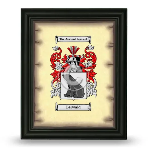 Berwald Coat of Arms Framed - Black